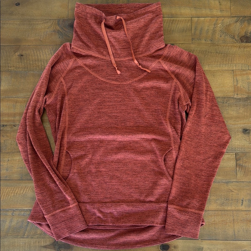 Women's Cowl Neck Sweater - Rust